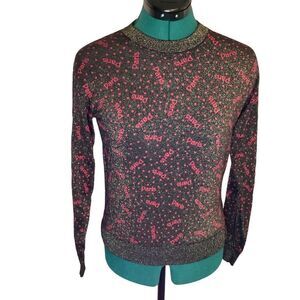 & other Stories Paris Pink Gold and Black Barbiecore Sweater size XS